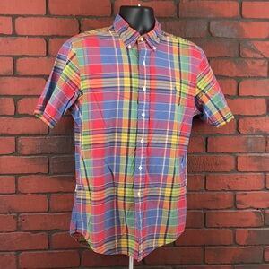 Ralph Lauren Blue Label‎ Short Sleeve Men's Button Down Checkered Large